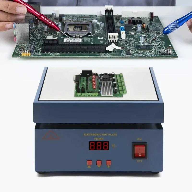 800W LED Microcomputer Electric Hot Plate Soldering Preheat Station