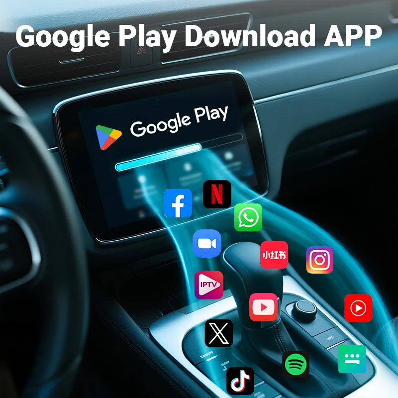 4 + 32G 5in1 Android14.0 Carplay & Android Auto Box CarPlay Ai Box يدعم Netflix Hicar HDMI USB جهاز التوصيل والتشغيل Carplay محول #5