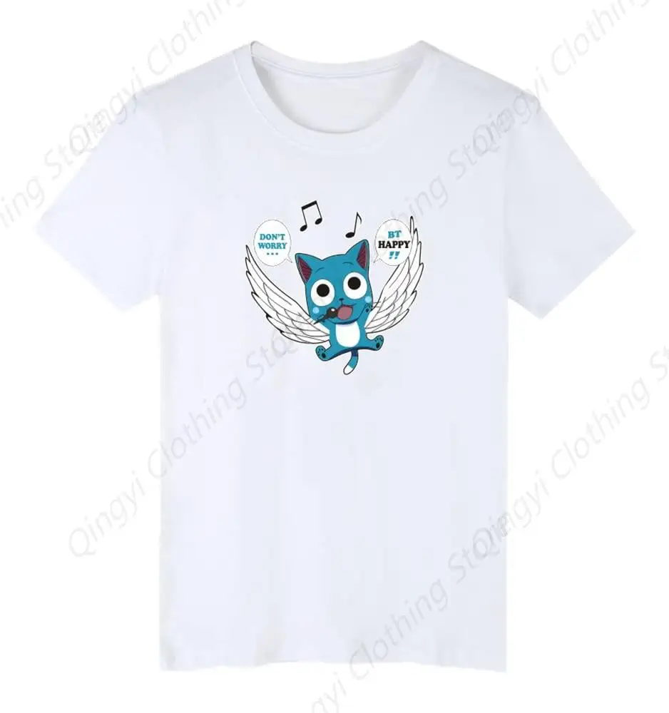 Fairy Tail Tshirt Cosplay Short-Sleeve Sunmmer Tops T-Shirt for Adult Unisex Grey