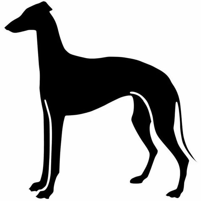 

14.8*15.2CM Greyhound Dog Car Styling Decoration Decal Fashion Window Decoration Cartoon Car Sticker