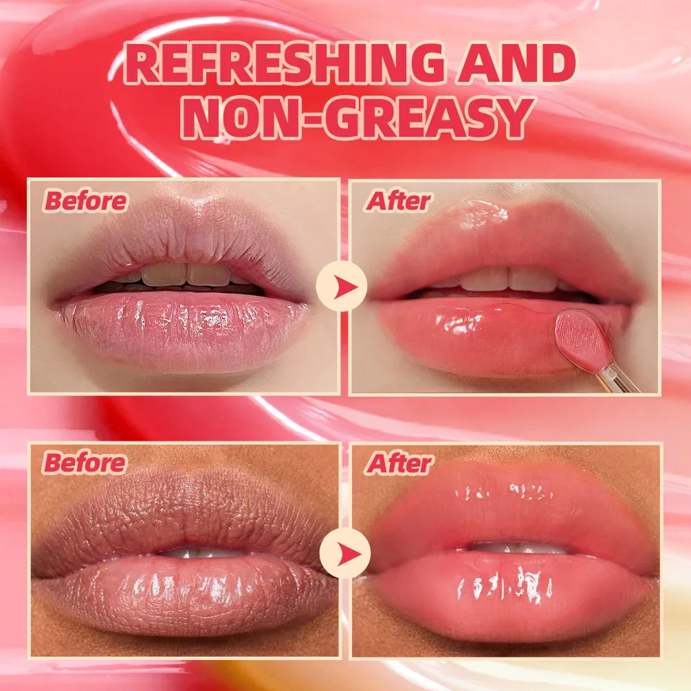 QIBEST Lip Sleeping Mask Soften Cracking Lip Dead Skin Remover Dry Lips Treatment Exfoliant For Lips Nourish Jelly Lip Mask 22g