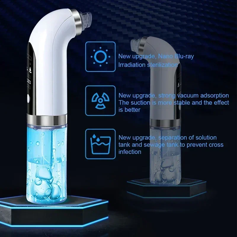 HOT TK Electric Small Bubble Blackhead Remover USB Water Cycle Pore Acne Pimple Removal Vacuum Suction Facial Nose Cleaner Tool