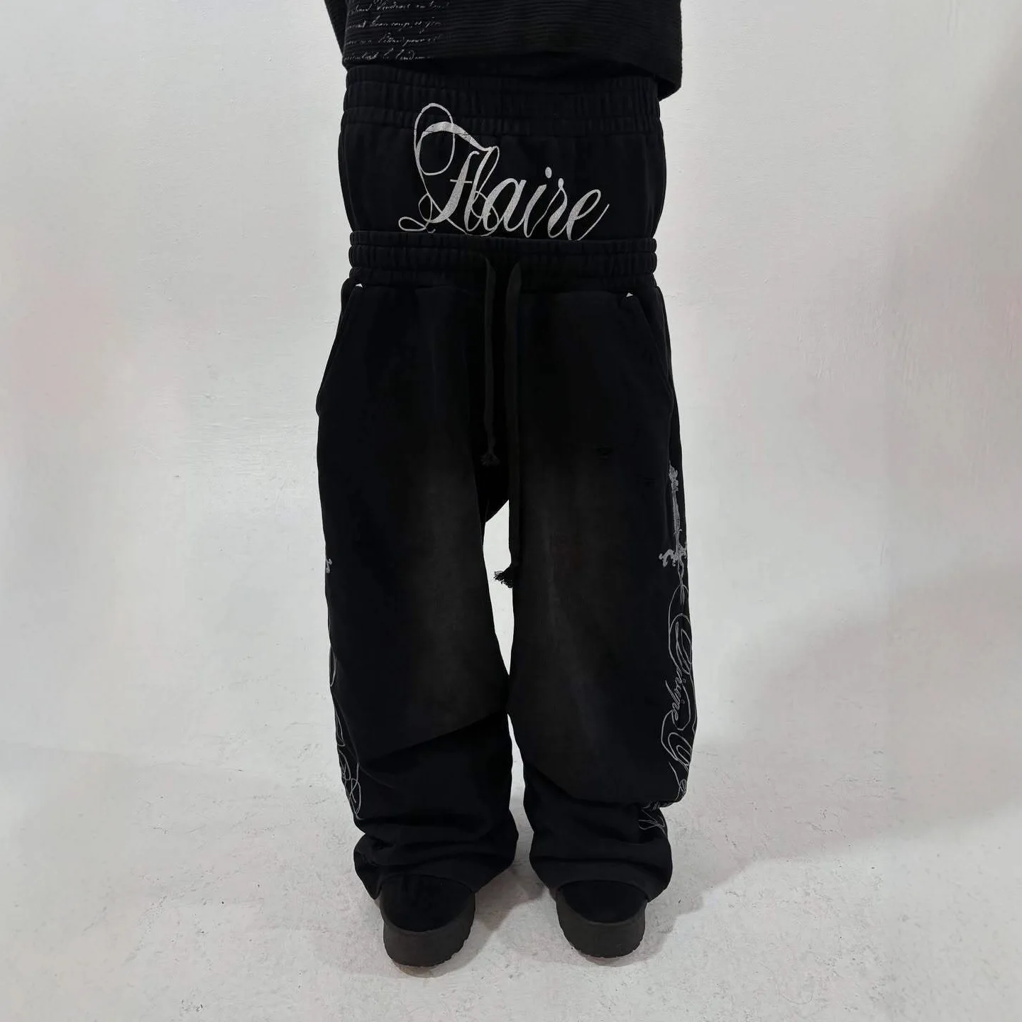 กางเกงขายาวทรงตรงสไตล์วินเทจอเมริกันยุค Y2K สำหรับผู้หญิง มีเชือกผูกเอว ทรงหลวมใส่สบาย เหมาะกับทุกโอกาส