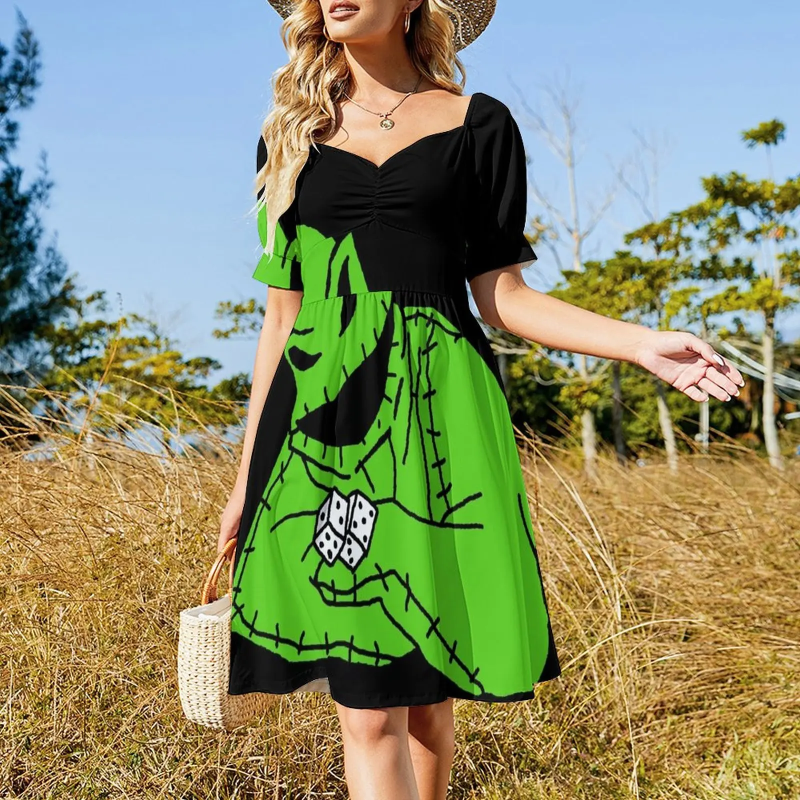 the oogie boogie man Short Sleeved Dress evening dresses women women formal occasion dresses women's dresses luxury Dress