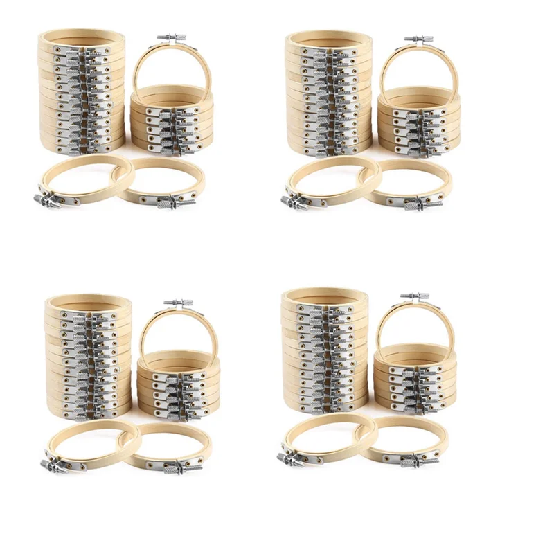 

ABUP-80 шт. 3-дюймовые бамбуковые пяльцы для вышивания, круглые деревянные круглые пяльцы для вышивки крестом, круглое кольцо для художественного ремесла, удобное шитье