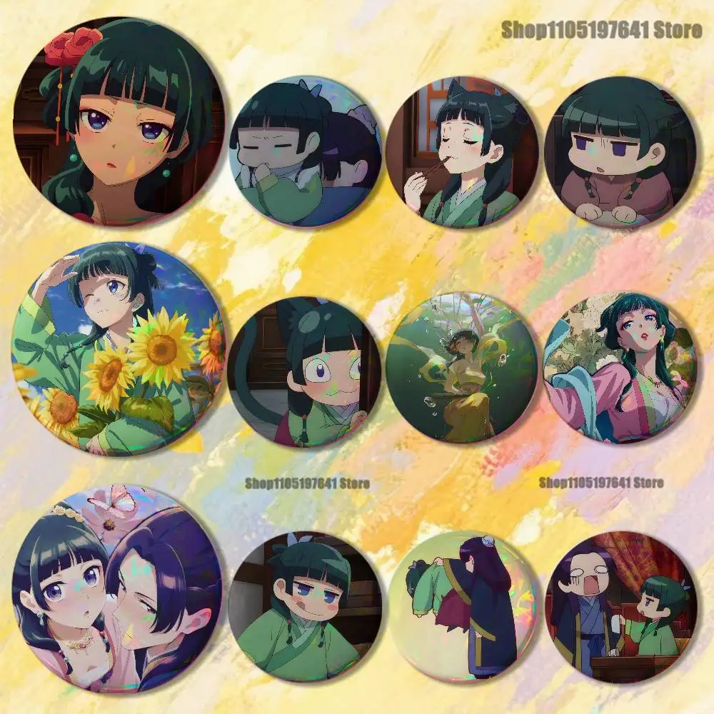 

The A-Apothecary Diaries M-Maomao Badges Button Round Creative Pin Brooch Badge Bag Decor Accessories Fans Collect Friends Gifts