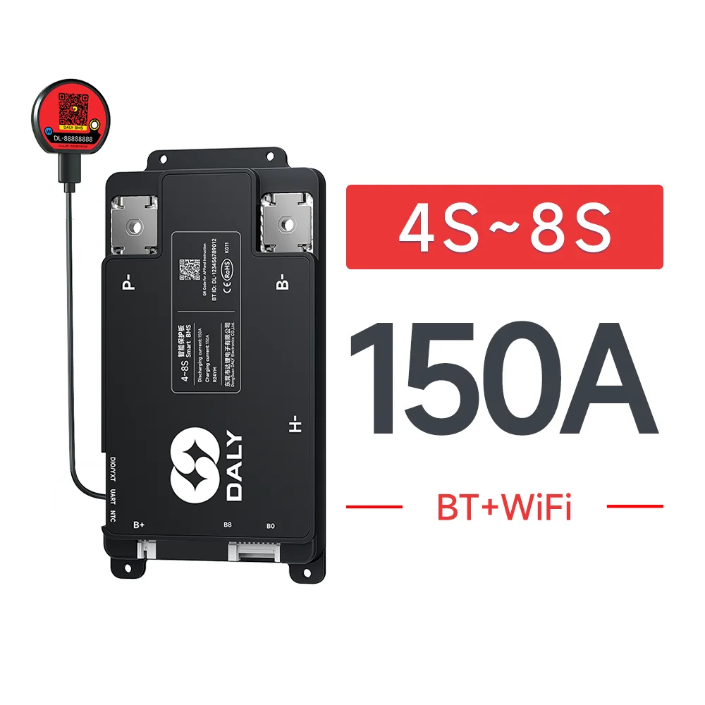 Daly Smart BMS 30A 40A 60A 80A 100A 120A 150A 200A WIFI Ingebouwde Bluetooth 7S 8S 13S 14S 16S 17S 20S 24S Lifepo4 Li-Ion LTO