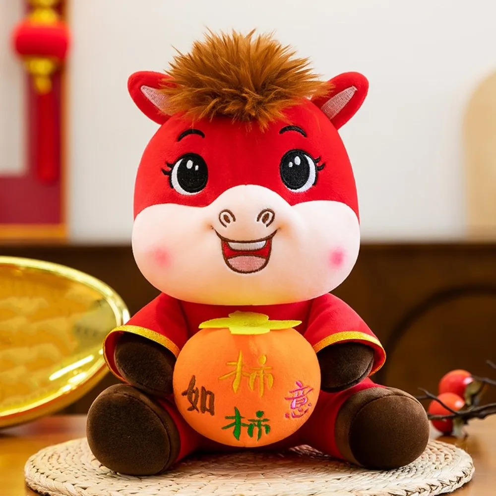 Grappige mascotte paard geluk creatief gevuld paard pluizig schattig dierenriem pony beeldje verjaardagscadeau