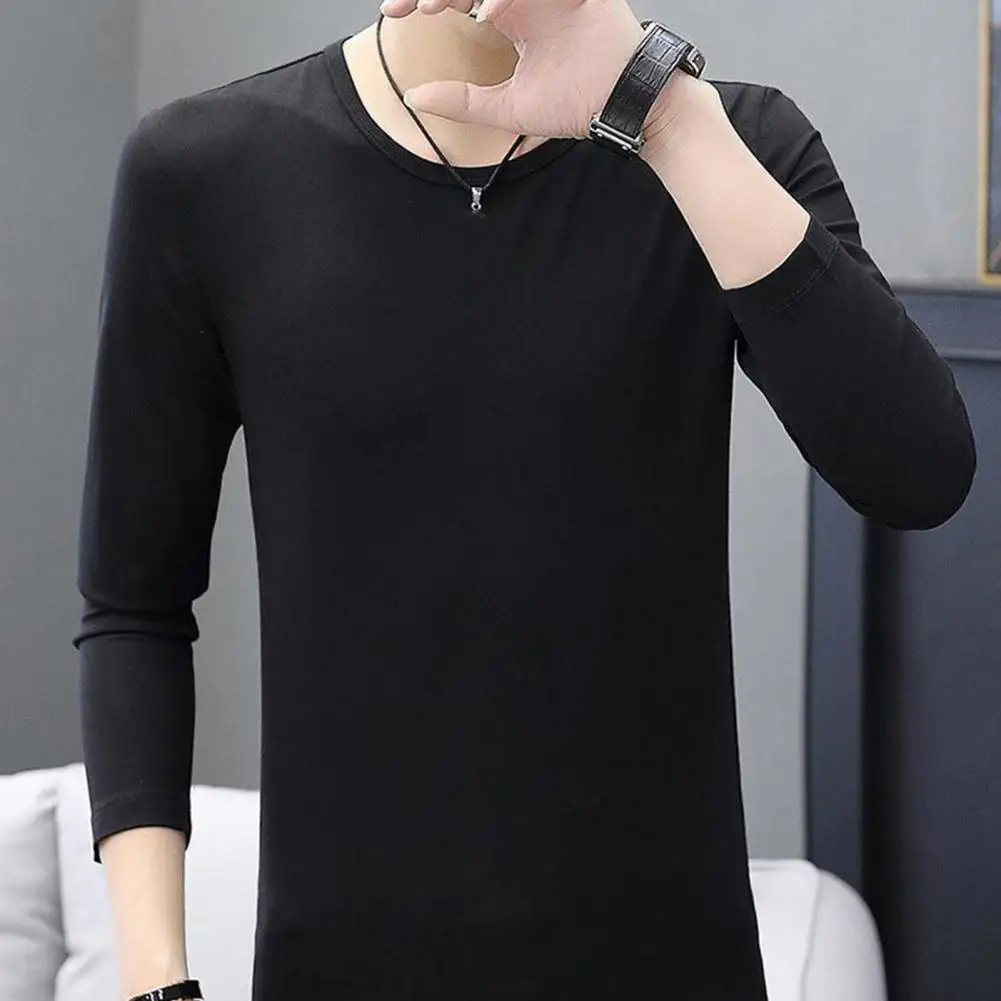 Thickened Plush Warm Thermal Underwear Winter Fleece Thermal Thermal Underwear Tops Velvet Shirt Bottoming Top Men Pajamas