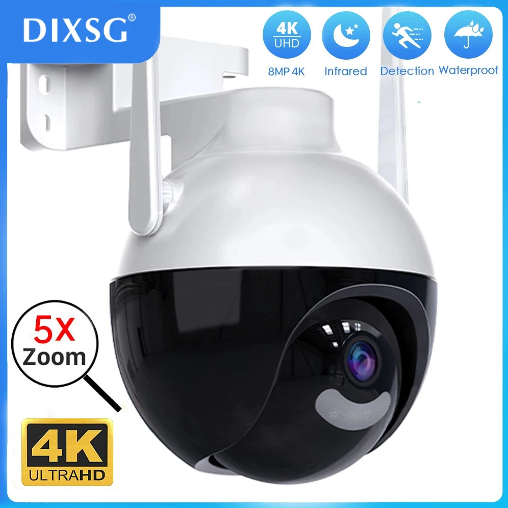 

4K Full Color WIFI Surveillance Camera PTZ IP Camera Outdoor Wireless Dome AI Humanoid Detection CCTV Security Camera ICsee