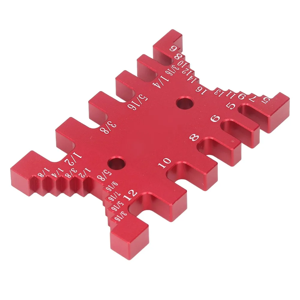Durable Aluminum Material Dovetail Jig High Precision Red Tenon Caliper Height Measuring Precision Measuring Tool Woodworking