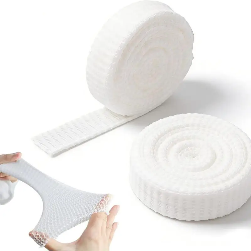 Breathable Tubular Mesh Gauze 1 Roll Elastic Net Wound Dressing Bandage Waterproof Edge for Postoperative Wound Care