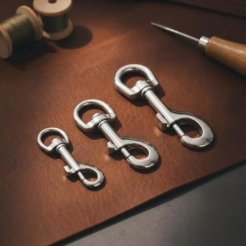 5Pcs Heavy Duty Swivel Lobster Clasp Round Bottom Metal Snap Hook for Dog Collar Keychain Bag Hardware Accessories