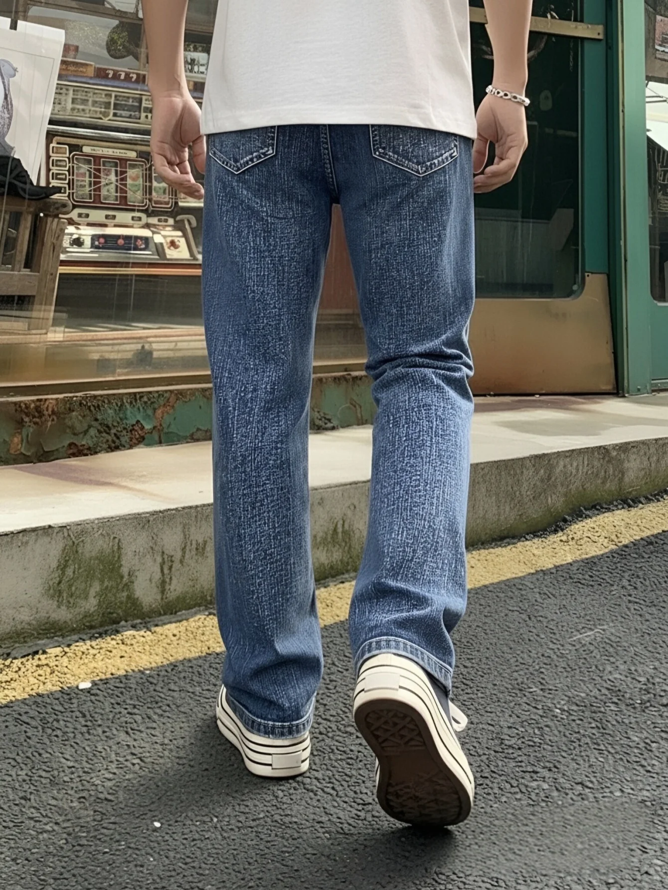 Men's Jeans - Trendy Fall/Winter New Arrival, Slim Fit Korean Style Casual Long Pants, All-Season Versatile Everyday Wear