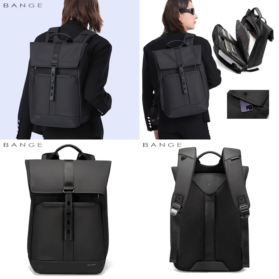 

【Новый стиль】Новый мужской рюкзак BANGE, повседневный, водонепроницаемый, большой вместимости, многофункциональный, для деловых поездок, для учебы и школы.