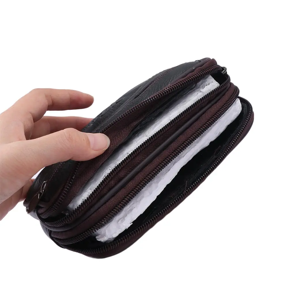 Leather Travel Cash Card Holder Bum Hip Bags Phone Bag Genuine Leather Belt Bags Coin Waist Bag Men Waist Pack Wear Belt Pocket