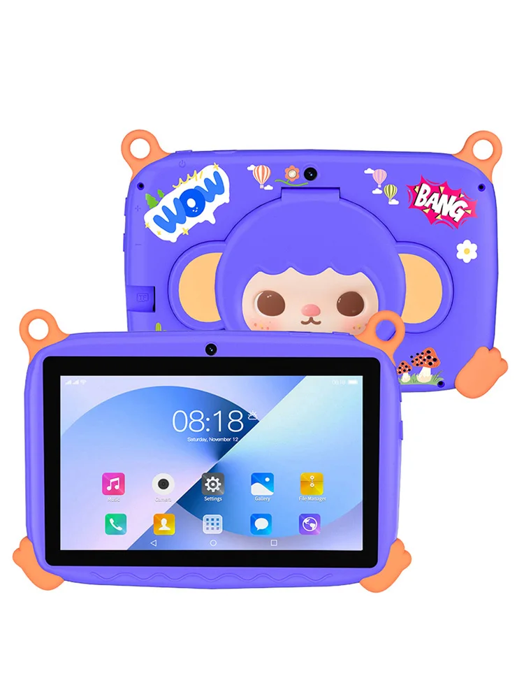 2026 Erste Veröffentlichung Neues 7-Zoll-Kinder-Tablet mit Affen-Cartoon-Design, Android 13 System, Quad-Core, 4GB+64GB ROM, Lieblings-Tablet der Kinder