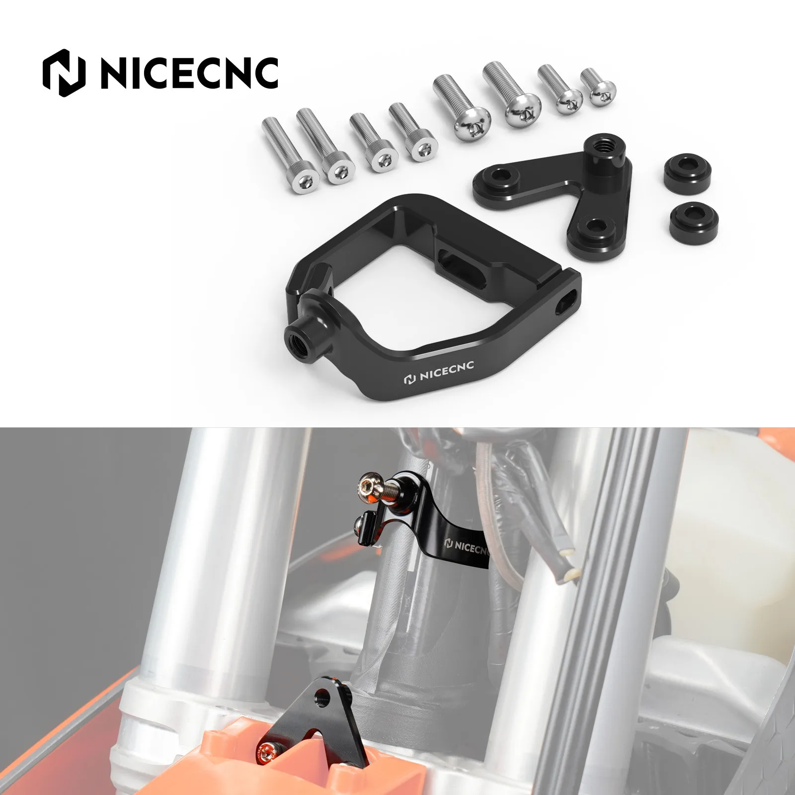 

2025 2024 2023 For Husqvarna TX 300 FX 450 FX 350 FC 250 FC 350 450 TC 125 TC 250 Steering Stabilizer Damper Mounting Bracket