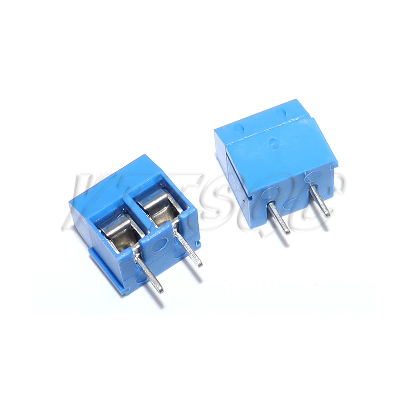 10Pcs KF301-2P KF301-3P 5mm PCB Screw Terminal Block KF301 2 Pin 3 Pin Wire Connector Straight Needle Blue