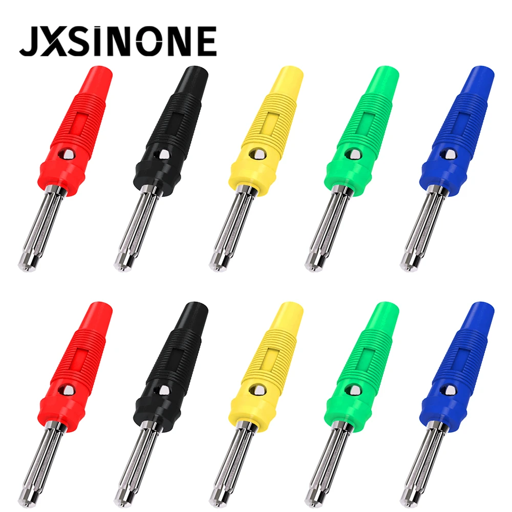 JXSINONE P3008 10 قطعة 4 مللي متر النحاس الموز التوصيل جاك ل مكبر للصوت اختبار مجسات موصل
