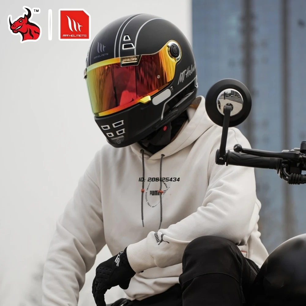 

Motorcycle Helmet Retro Abs Shell Clear Visor Ventilation ECE DOT Certified Removable Liner For Street Racing Use