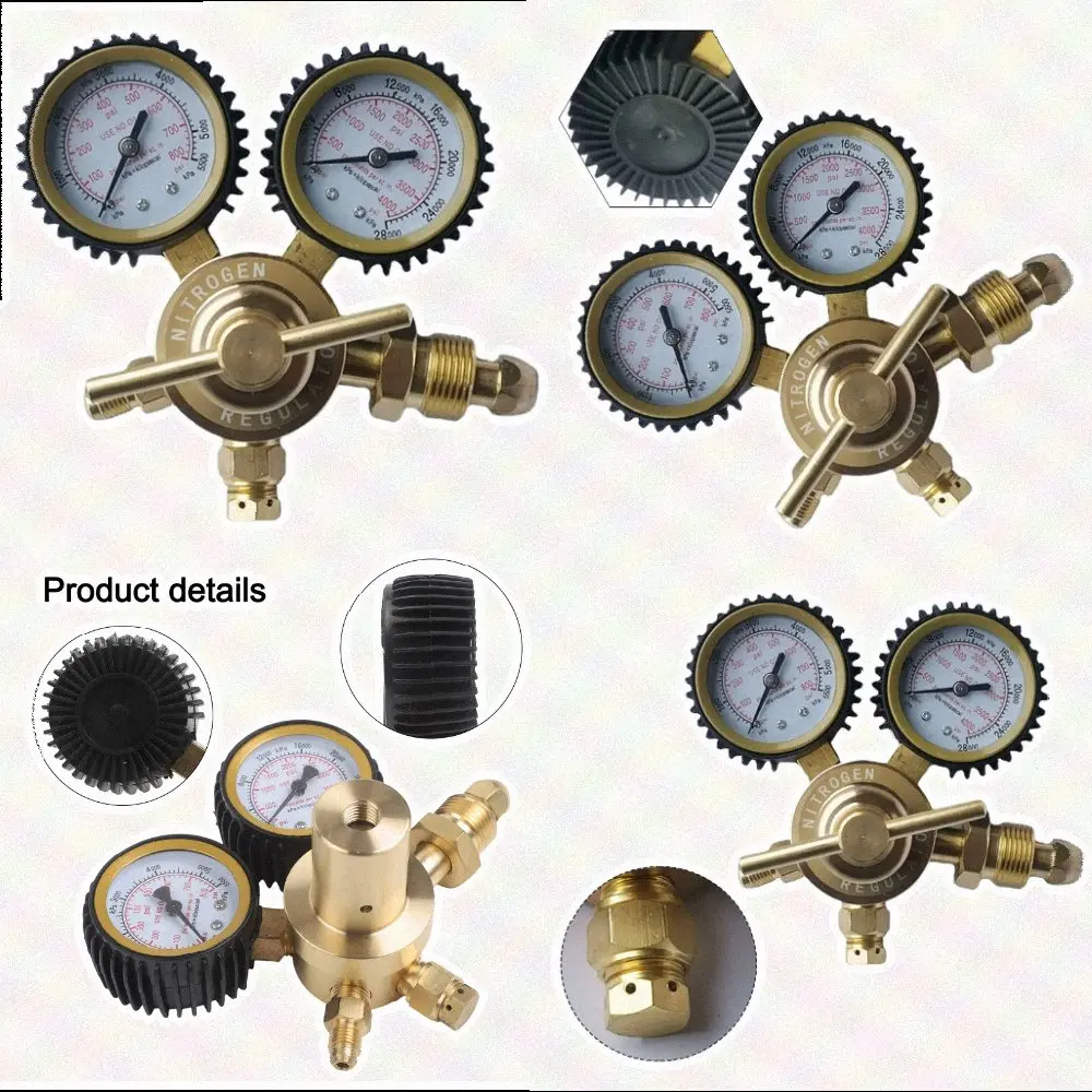 Nitrogen pressure reducing valve CGA580 G58 all copper construction for industrial gas systems with rated outlet 80 bar