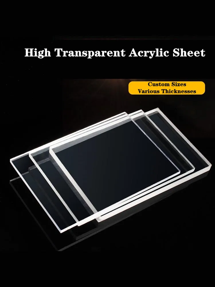 10PCS Clear Acrylic Sheet Transparent Plexiglass Sheet Processing Custom Handmade DIY Display Box