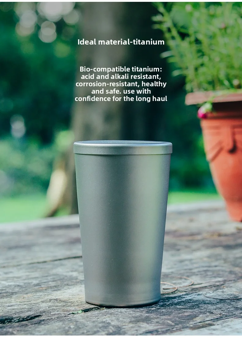 KEITH Reiner Titan Doppelwandiger Vakuumisolierter Becher 320ml Plastikfreier Becher für Kaffee Bier Büro Camping – Detail 3