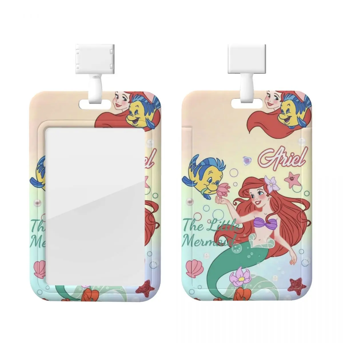 

Custom The Little Mermaid Card Badge Holder For Office Card Holder Princess Ariel Neck Lanyard Credit Card Holders Neck Strap