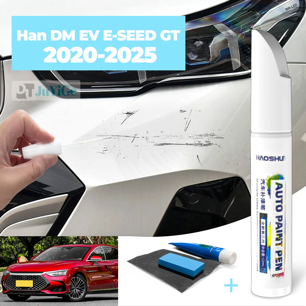 Для BYD Han DM EV E-SEED GT MK2 2020-2025 2021 2022 2023 Автомобильная ручка для краски Уход за краской Ремонт царапин Восковая краска Средство для удаления царапин