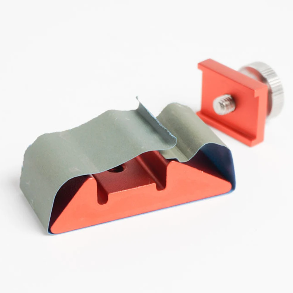 1 Piece Red Aluminum Alloy Sandpaper Holder Clamp For DIY Polishing Grinding Woodworking Metal Repair Manual Tool Accessory