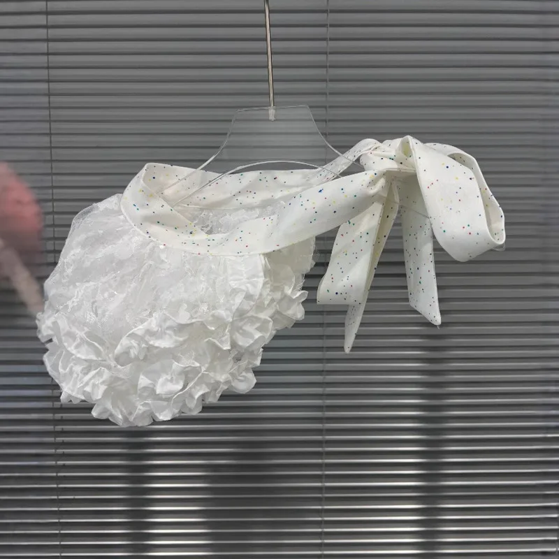 ANJY ฤดูใบไม้ร่วงใหม่ผู้หญิงหวานกางเกงยีนส์ Ruffles Patchwork DENIM Contrast สีตรง VINTAGE Elegant High Street Casual กางเกง A9604