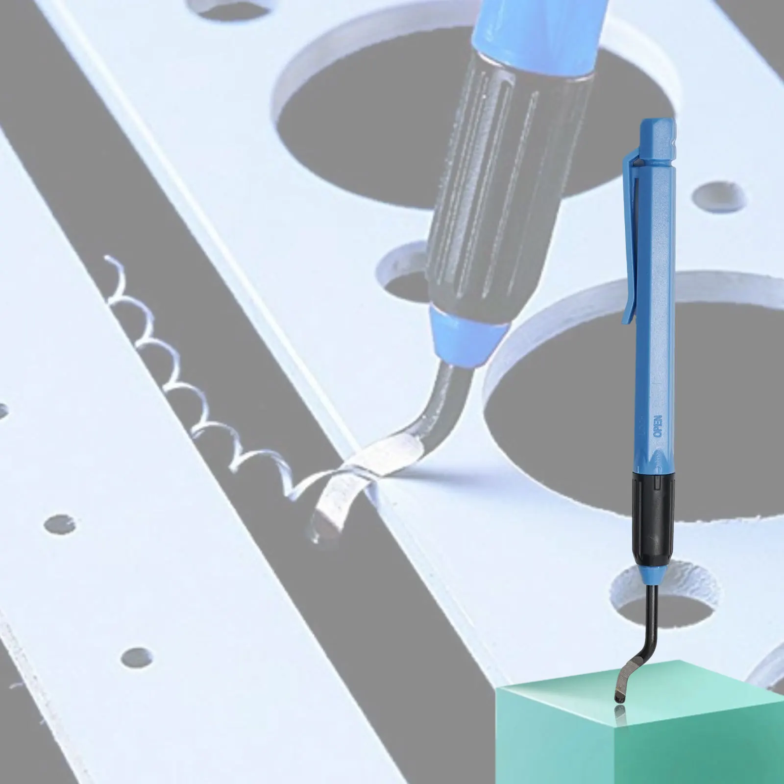 1set EO2000 Handle Burr Deburring Tool Kit Rotary With Blade Remover Trimming Cutter Pen Style Hand Use Comes With 1 Blade