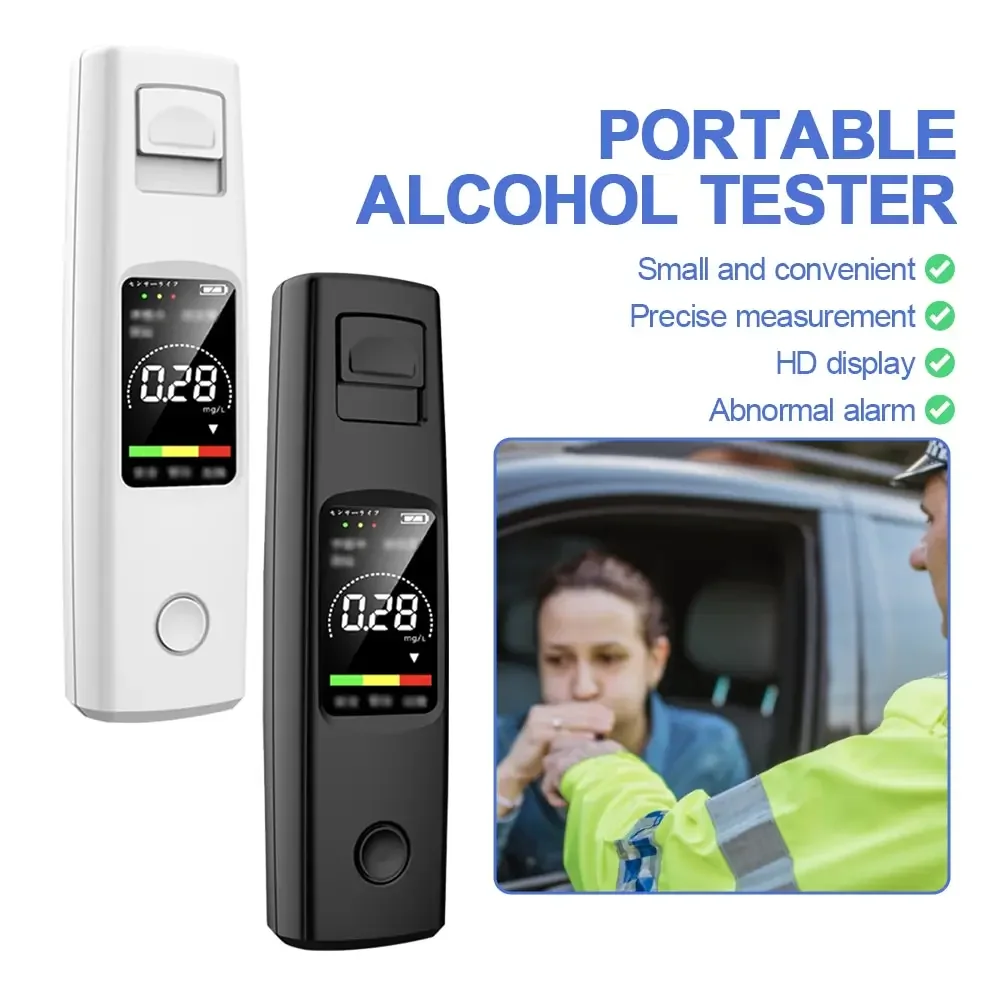 

Professional High Sensitivity Breathalyzer Non-Contact Alcoholometer LCD Digital Alcohol Detector Type-C Charging Breathalyzer