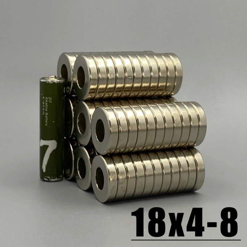 Ring Style 2/5/10/20/50/100pcs Fridge Tool Magnets 18x4mm Hole 8mm D18 Rings 18*4-8 magnet for Home Decoration