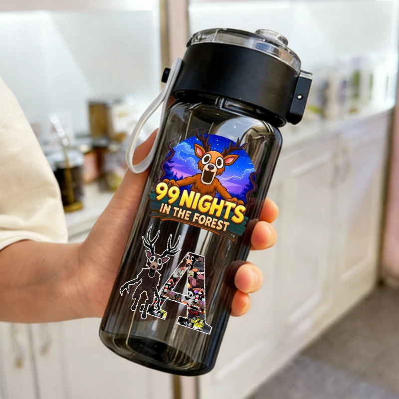 

600ml 99 Nights in The Foreste Transparent Water Cup Large Capacity Cartoon Anime Water Bottle Portable Fashion Kettle Kids Gift