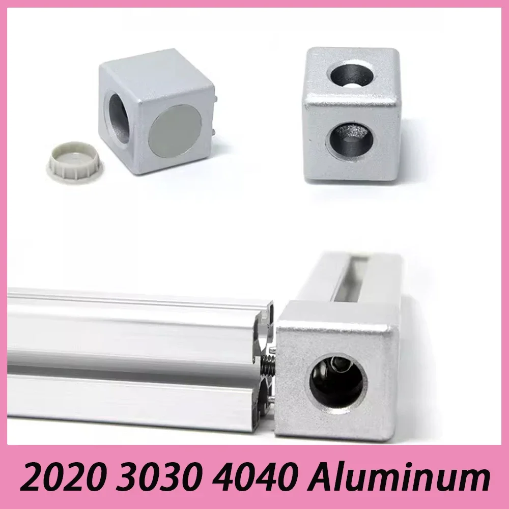 1Pcs 2020 3030 4040 Aluminum Cube Corner Connector Fastener Match Use Aluminum Profile CNC