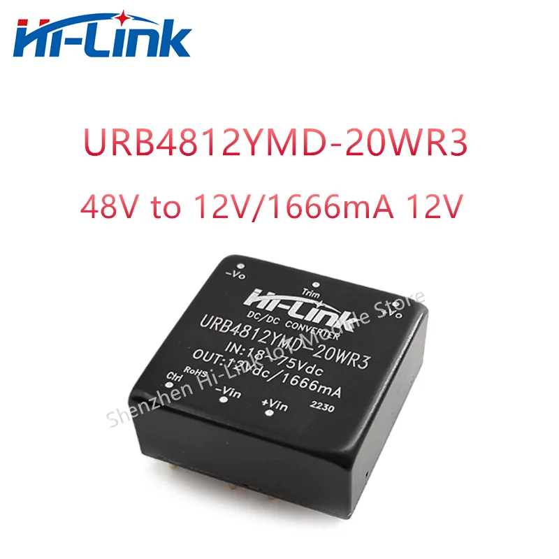 

Hilink DCDC конвертер URB4812YMD-20WR3 12 В 20 Вт 1666 мА выходной модуль питания 5 шт./партия высокоэффективный мини изолированный