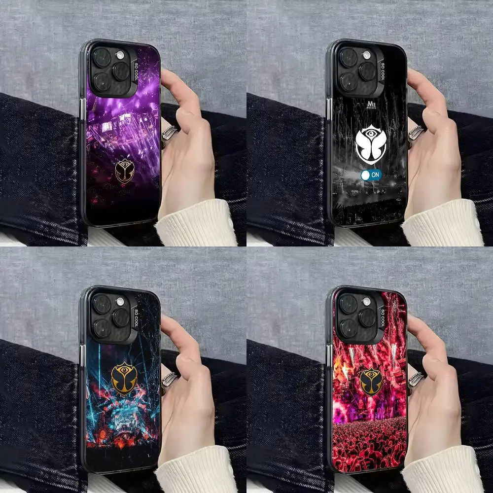 

Music Festival T-Tomorrowlands Phone Case For iPhone 16,15,14,13,12,11,Mini,Pro,E,SE4,XS,MAX Black Candy Matte Cover