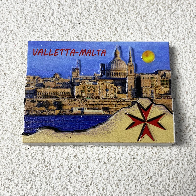 Valletta Malta Tourist souvenirs feature architectural decorations High appearance level 3d stereo magnetic refrigerator magnets