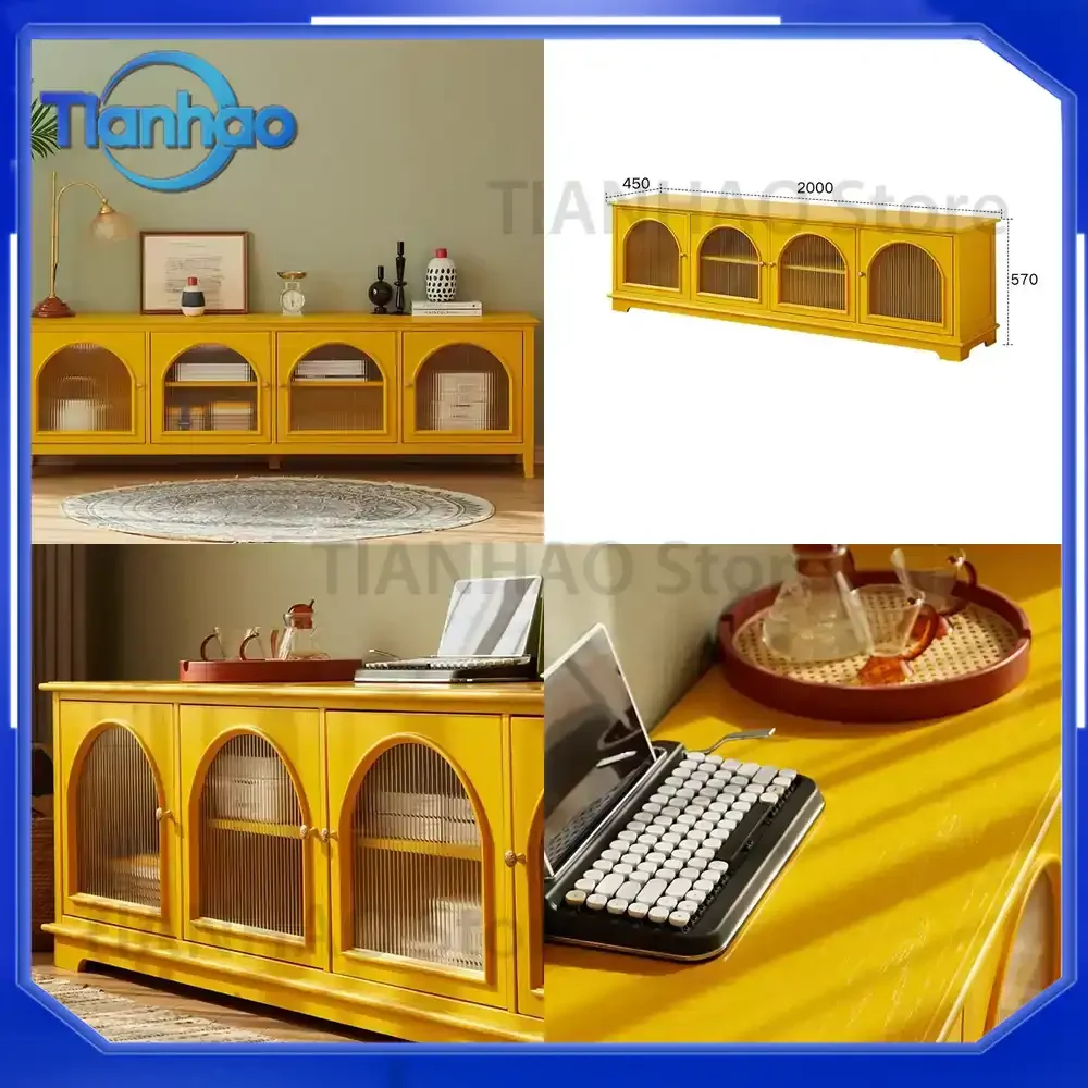 French Multifunctional TV Stand for Trendy Minimalist Luxury Living Room Furniture Elegant Cute Meuble Télévision Salon TV