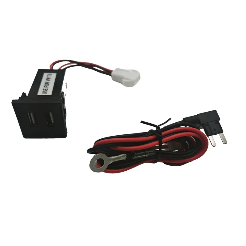 Auto Charger For Volkswagen Transporter T5 2003-2009 Dual USB Charging 2 Port Phone Smartphone Charging 2.1A 24V Car Accessories