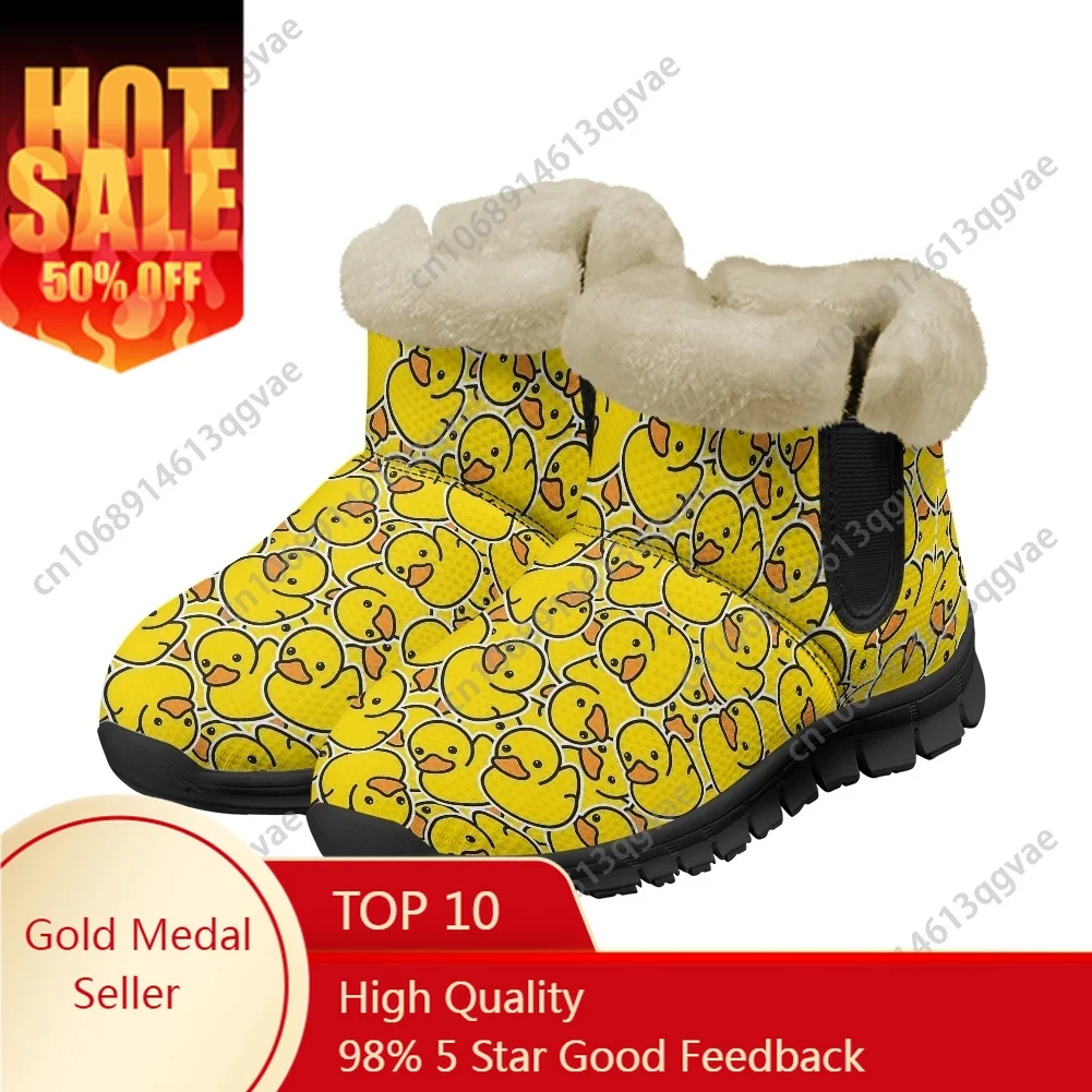 

Yellow Duck Pattern Snow Boots Mens Womens Teenager Shoes Keep Warm Boot High Quality Light Couple Sports Customize Sneakers