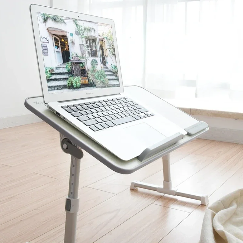 Multifunctional Folding Laptop Desk Portable Small Work Table with Cooling Fan Simple Dormitory Computer Bed Desk