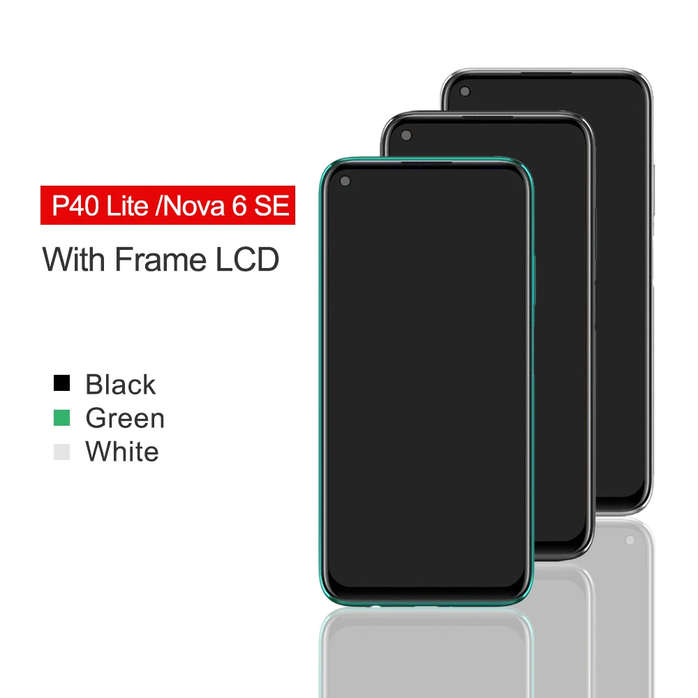 100% Tested lcd For HUAWEI P40 Lite Lcd Display Touch Screen Digitizer Assembly Replacement For HUAWEI Nova 7i JNY-LX2 LCD