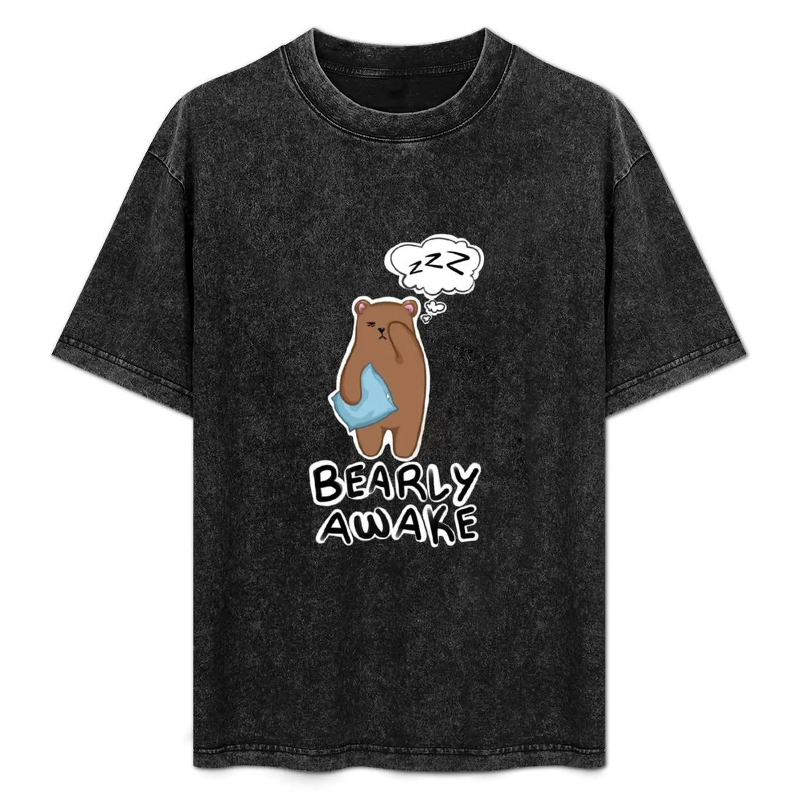 

BEARly Awake T-Shirt boys animal print plus size tops customs design your own sublime mens graphic t-shirts anime