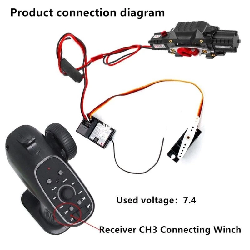 ensemble pièces treuil voiture robot télécommande