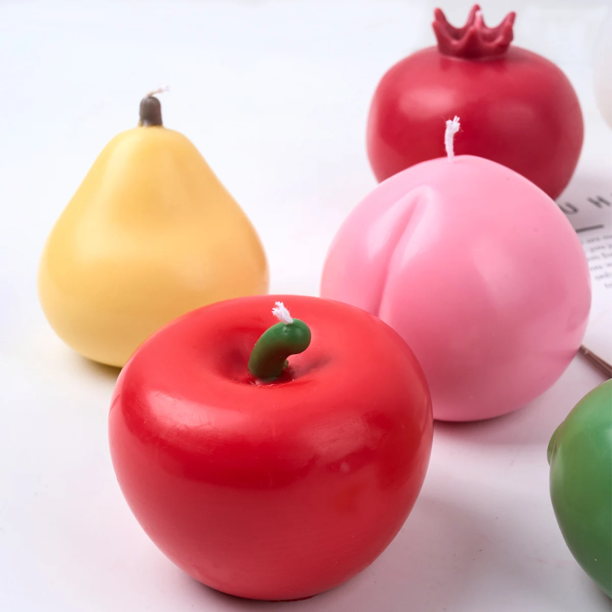 3D Fruit Series Silicone Candle Mold DIY Apple Lemon Scented Soap Wax Molds Plaster Resin Crafts Making Home Decor Art Gifts