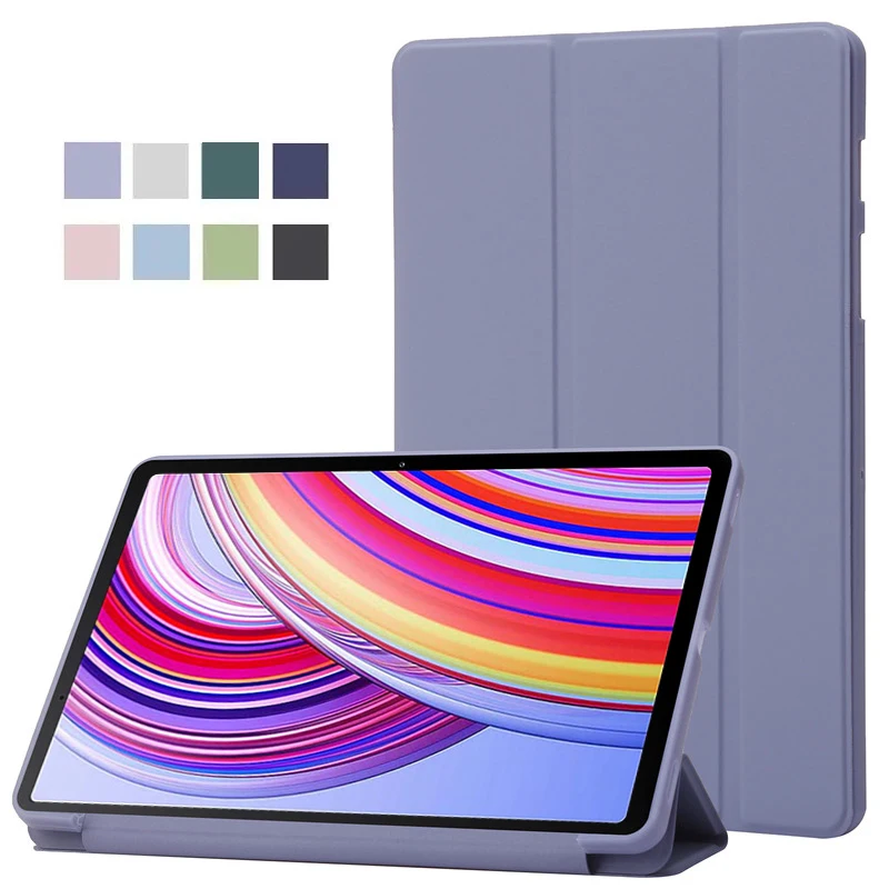 

Чехол GEFENIS Funda для Redmi Pad Pro 12,1 дюйма, тройной кожаный чехол с мягкой подставкой для планшета Xiaomi Redmi Pad Pro 12,1 Poco Pad Ca