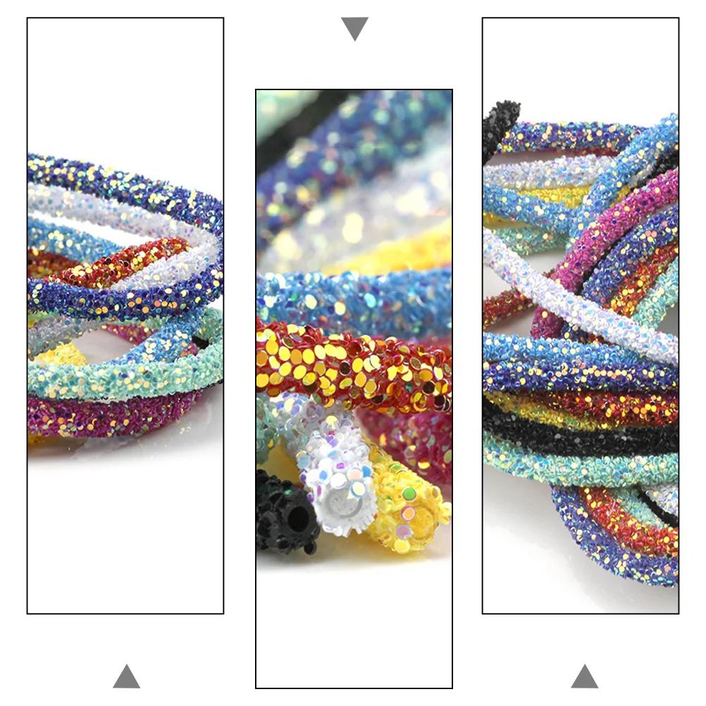 8 قطع من إكسسوارات الحبال اللامعة المزخرفة الملونة DIY لتزيين الأحذية، أحذية يدوية متعددة الأغراض